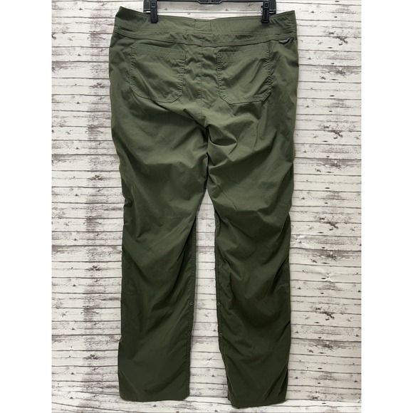 Exofficio Pants 12 Womens Insect Shield Nylon Stretch Roll Up Hiking Olive Green - Picture 4 of 11